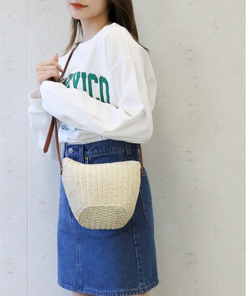 Per sist ence（パーシエンス） かごバッグ カゴバッグ 雑材ペーパー