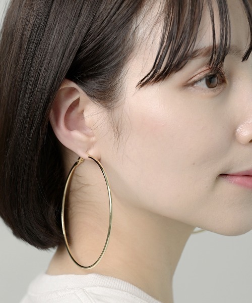 Fun & Daily ピアス F＆D : 8cm ラージフープピアス レディース
