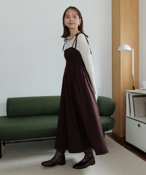 お買い得品✨ナチュラルバイフォクシー♪40♪L♪キャミソールワンピース flower（ファッション） ワンピース ナチュラルキャミワンピース