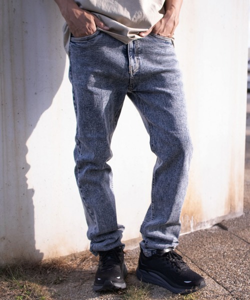 メンズ デニムパンツ ストレート ストリート R00397 SITRY ジーンズ stretch denim standard straight pants