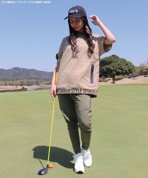 tシャツ (RM)「LUXE/R GOLF」ストレッチ ブロード モックネック