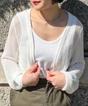 カーディガン 「冷房・紫外線・日焼け対策」透か...の詳細画像1