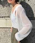 カーディガン 「冷房・紫外線・日焼け対策」透か...の詳細画像2