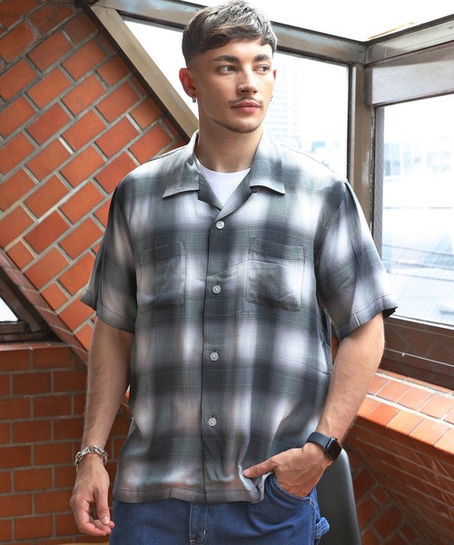 新品 25ss HOUSTON OMBRE CHECK SHIRT オンブレ OMBRE CHECK S/S SHIRT ｜ HOUSTON-BOOK