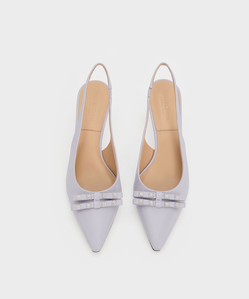 CHARLES ＆ KEITH パンプス スクエア クリスタルポインテッド