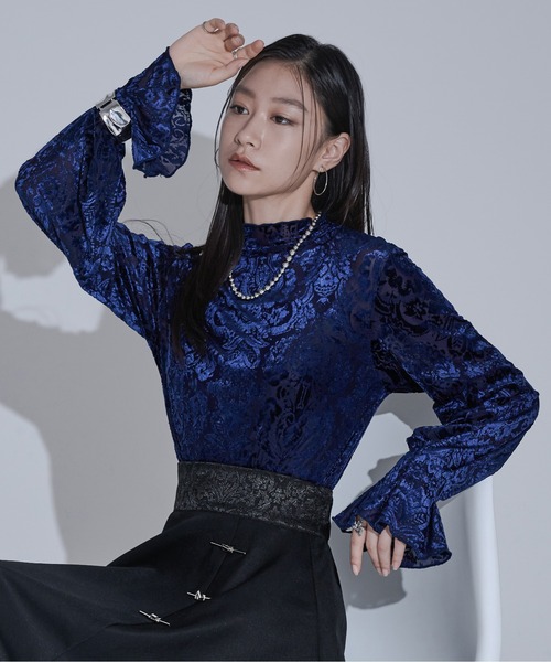 Ellno de Mavie（エルノデメヴィ） tシャツ オパールベロアフレア 