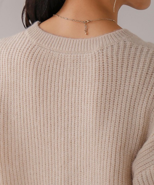 ブージュルード Bou Jeloud ケーブル編みニット （BEIGE） Bou Jeloud ニット セーター ケーブル編みニット レディース