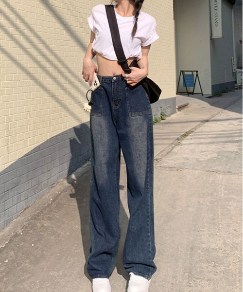 週末限定値下げ！！美品【Conte】ベイカーデニムパンツsize25 ジーンズ デニム デニムパンツ ベイカー ポケット ワイド