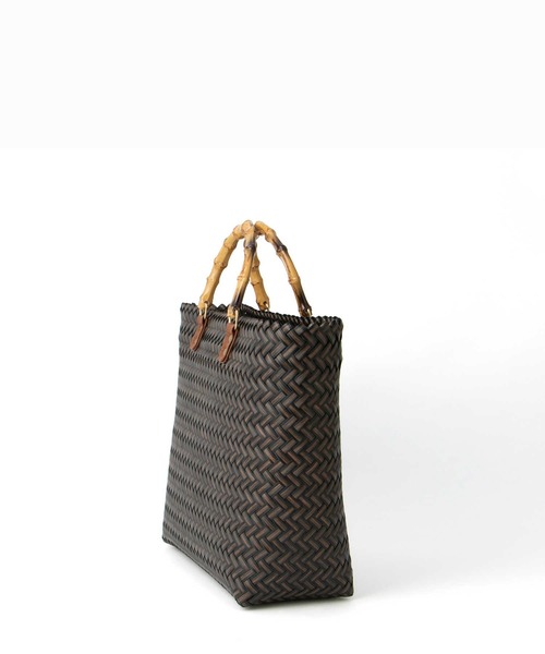 【美品✨】SAVE MY BAG バンブートートバッグ　カゴ柄　カゴバッグ 美品✨】SAVE MY BAG バンブートートバッグ カゴ柄 カゴバッグ