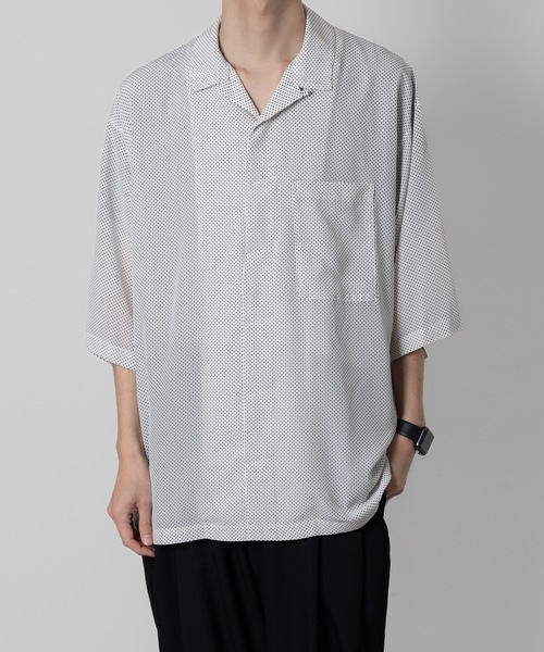 ATO（アトウ） シャツ Polka dot pattern short sleeve shirt メンズ