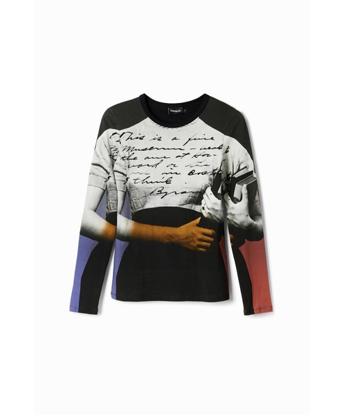 tシャツ ボディに書かれたTシャツ レディース