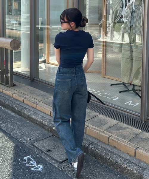 RiLi（リリ） ワイドパンツ ジーンズ デニム デニムパンツ キラキラ