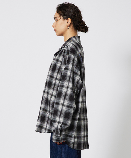 ユニバーサルオーバーオール　別注 カットオフチェックシャツ UNIVERSAL OVERALL/ユニバーサルオーバーオール] 別注 カット