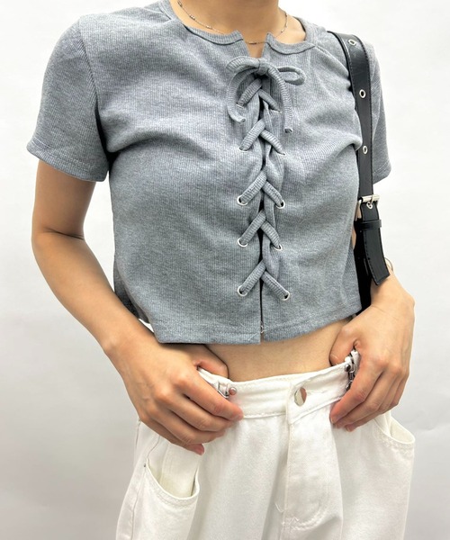 tシャツ センタークロスリボントップ レディース : ZOZOTOWN