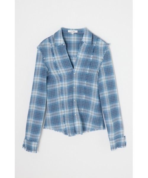 ブラウス シャツ DOUBLE FRONT TARTAN シャツ レディース