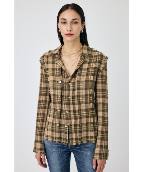 ブラウス シャツ DOUBLE FRONT TARTAN シャツ レディース MOUSSY ブラウス シャツ DOUBLE FRONT TARTAN レディース