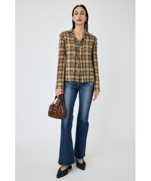 ブラウス シャツ DOUBLE FRONT TARTAN シャツ レディース MOUSSY ブラウス シャツ DOUBLE FRONT TARTAN レディース