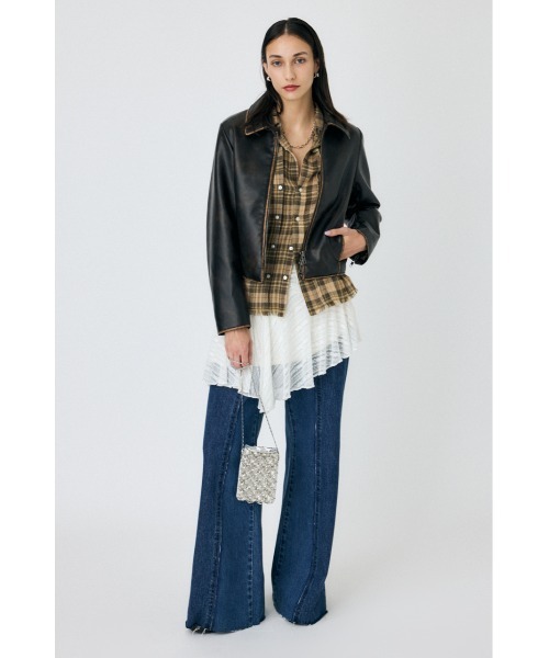 MOUSSY ブラウス シャツ DOUBLE FRONT TARTAN レディース