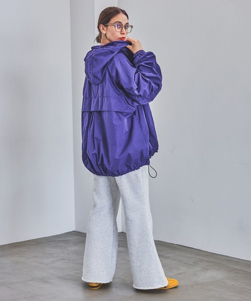 HEREIAM パンツ 「HEREIAM」ワッペンロゴ裏起毛フレアパンツ