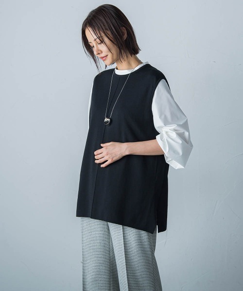 LAUTREAMONT（ロートレアモン） ベスト ジレ コットン混スムースベスト