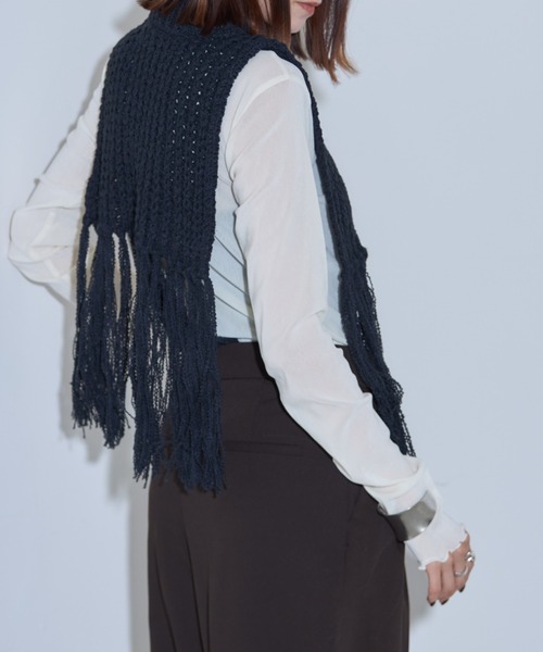 ベスト ジレ ケーブル編みフリンジベスト レディース ベスト ジレ ケーブル編みフリンジベスト レディース : ZOZOTOWN