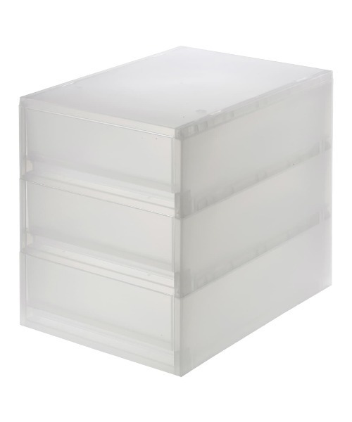 無印良品（MUJI） 収納 ポリプロピレン 小物収納ケース 引出3段 約幅