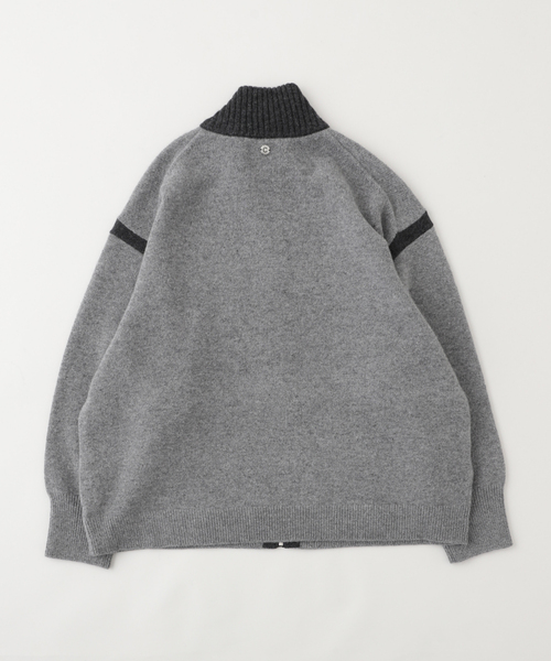 CALMER EDIFICE別注 ZIPUPカーディガン EDIFICE カーディガン CALMER(カルメール) 別注 ZIP UP メンズ