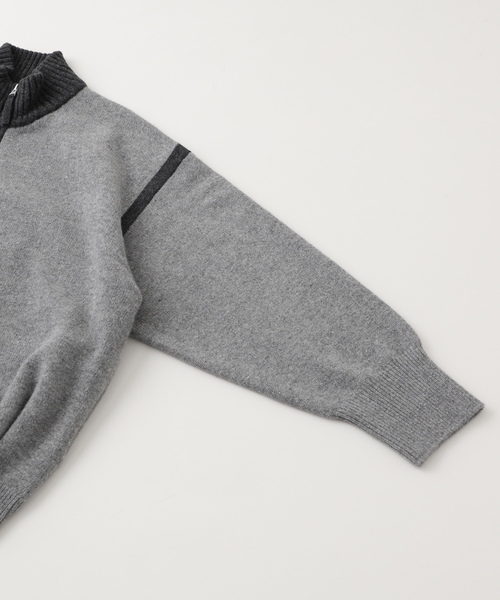 CALMER EDIFICE別注 ZIPUPカーディガン EDIFICE カーディガン CALMER(カルメール) 別注 ZIP UP メンズ