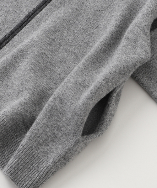 CALMER EDIFICE別注 ZIPUPカーディガン EDIFICE カーディガン CALMER(カルメール) 別注 ZIP UP メンズ