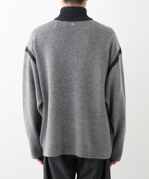 EDIFICE グレー カーディガン EDIFICE カーディガン CALMER(カルメール) 別注 ZIP UP メンズ