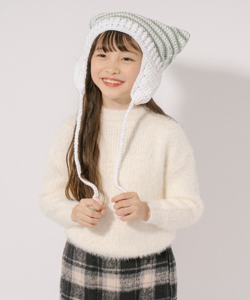 URBAN CHERRY ニット帽 ニットキャップ 猫耳クロシェニット
