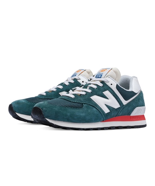 New balance* 574 ロゴ ローカットスニーカー グリーン 送関込 楽天市場】ニューバランス 574 グリーン（スニーカー