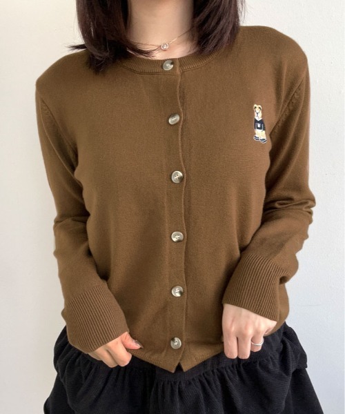 カーディガン ベア 刺繍 シンプル ニット レディース : ZOZOTOWN Yahoo