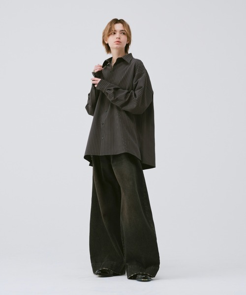 パンツ Rerun1 - washed wide buggy short pants 00s - washed wide buggy short pants - メルカリ