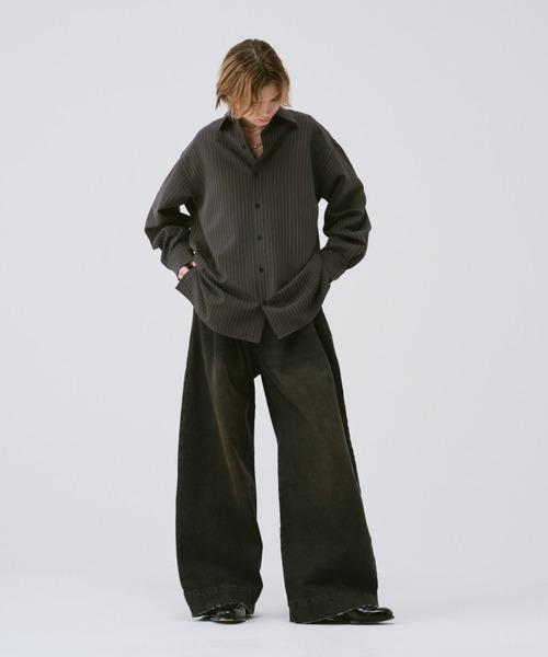 soerte ジーンズ WIDE BUGGY VINTAGE LIKE DENIM PANTS ” MUD
