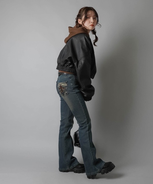 SPINNS ジーンズ デニム デニムパンツ 「リバイバルギャルパンツ