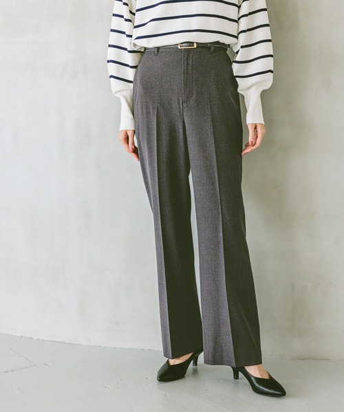 美品✨バーバリーブラックレーベル スーツ ホースロゴ フレアパンツ シルク 光沢 GLOBAL WORK パンツ ウツクシルエットフレアパンツTall/252440