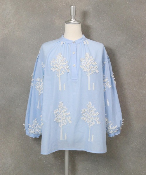 美品 mima 刺繍ブラウス STUDIO PICONE（スタジオピッコーネ） ブラウス シャツ コットン100