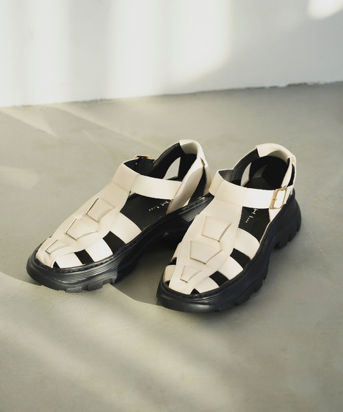 MOHI グルカサンダル 38 中古・古着通販】MOHI (モヒ) グルカサンダル ブラック サイズ