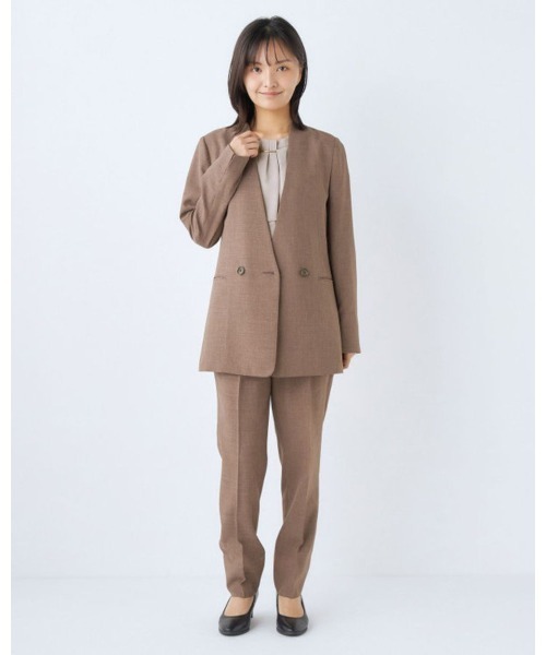 SUIT SELECT セットアップ 「オールシーズン」洗えるノーカラー