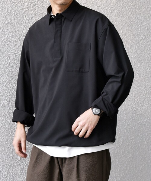 SHIPS any シャツ any:「吸水速乾」Rapidry スキッパー プルオーバー