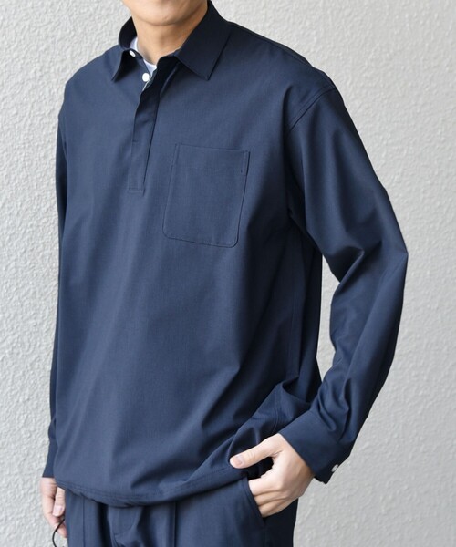 SHIPS any シャツ any:「吸水速乾」Rapidry スキッパー プルオーバー