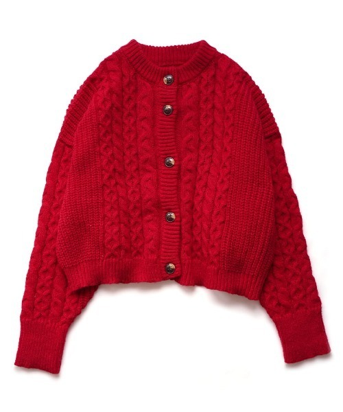 「e-zakkamania stores」 ニットカーディガン M レッド レディース_画像5