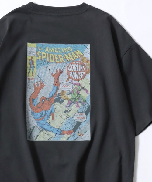 レア2001年当時モノ©︎有りMARVELマーベルスパイダーマンロンT袖プリント MARVEL - MARVEL 2002年 スパイダーマン総柄半袖シャツ 赤 L Y2K