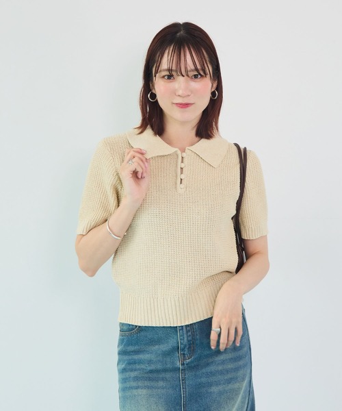 【現行販売モデル】ポロラルフローレン コットンニット ポロシャツ Sサマーニット ポロシャツ ポロ 「新色追加」カジュアルすぎない、大人のポロニット