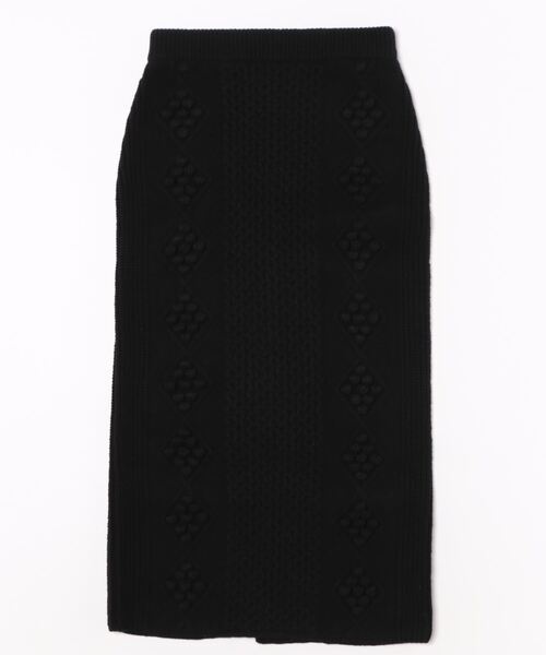 ELLIE 新品フェザーニットスカート　ブラック ELLIE フェザーニットスカート ブラック