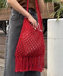 トートバッグ 「GOOD HOLIDAY」カラビナ付きマクラメフリンジBAG レディース｜ZOZOTOWN Yahoo!店