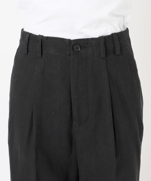 Spick＆Span パンツ ハイブリッドラミー1タックパンツ