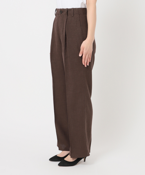 Spick＆Span パンツ ハイブリッドラミー1タックパンツ