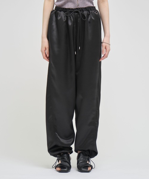 【週末限定値下】Louren silky satin easy pants louren（ローレン） ワイドパンツ パンツ 「ZOZOTOWN限定」「Louren